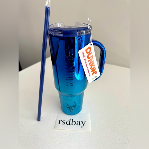 Dunkin’ Other - RARE! 2024 Dunkin’ 40z Metallic Blue Stainless  Steel Tumbler - NWT
